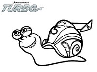 coloriage turbo l escargot fonce